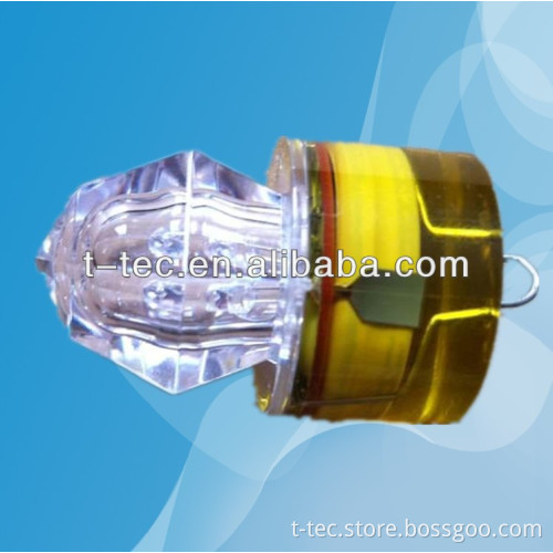 Yellow color Flashing Fishing Attracting Light Diamond Submersible